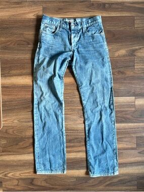 Naked & Famous Denim Light Blue Slim Straight Jeans
